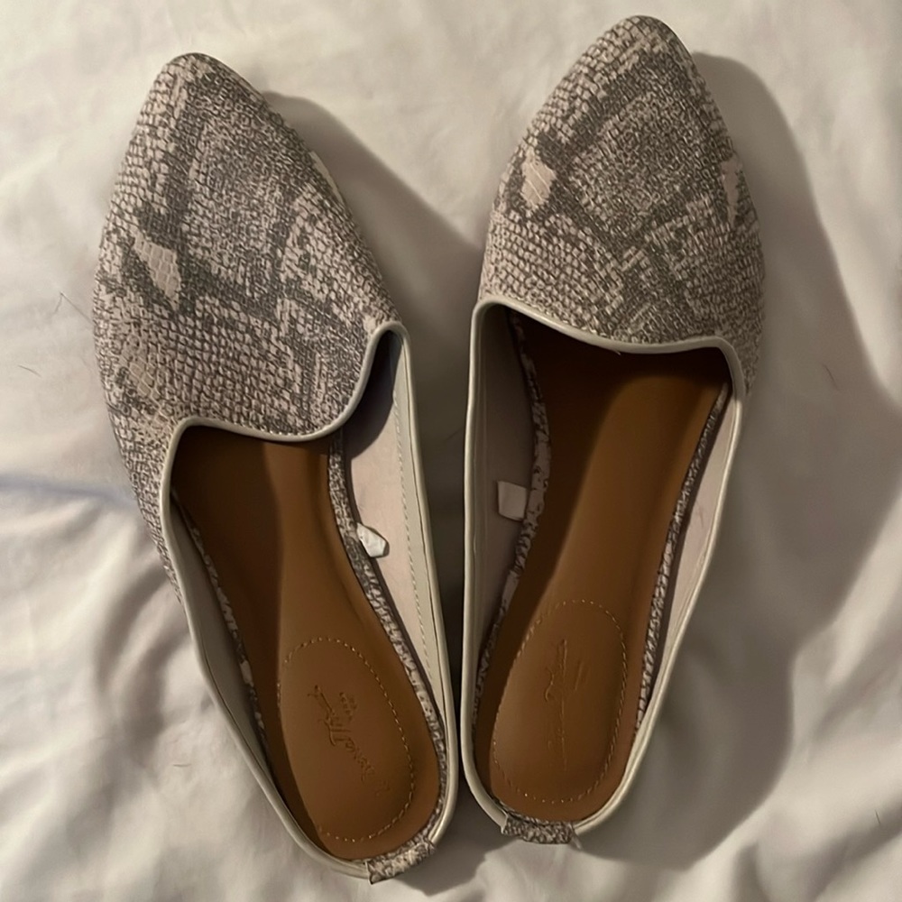 Snakeskin Mules